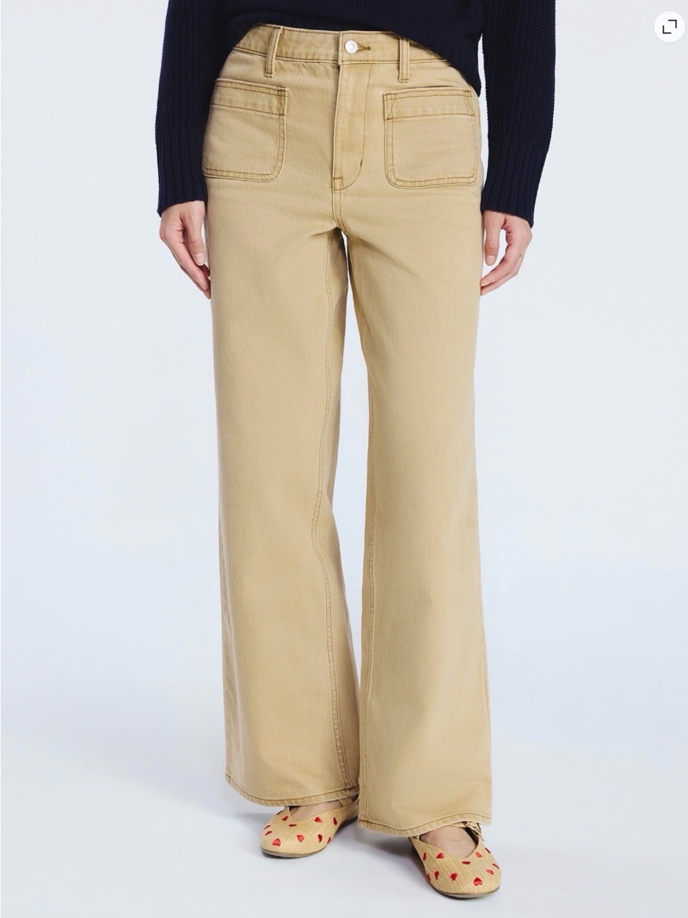 Free Assembly Women’s Wide Leg Jeans w/ Patch Pockets